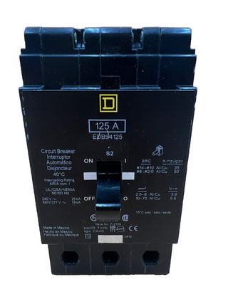 Square D EDB34125 Used