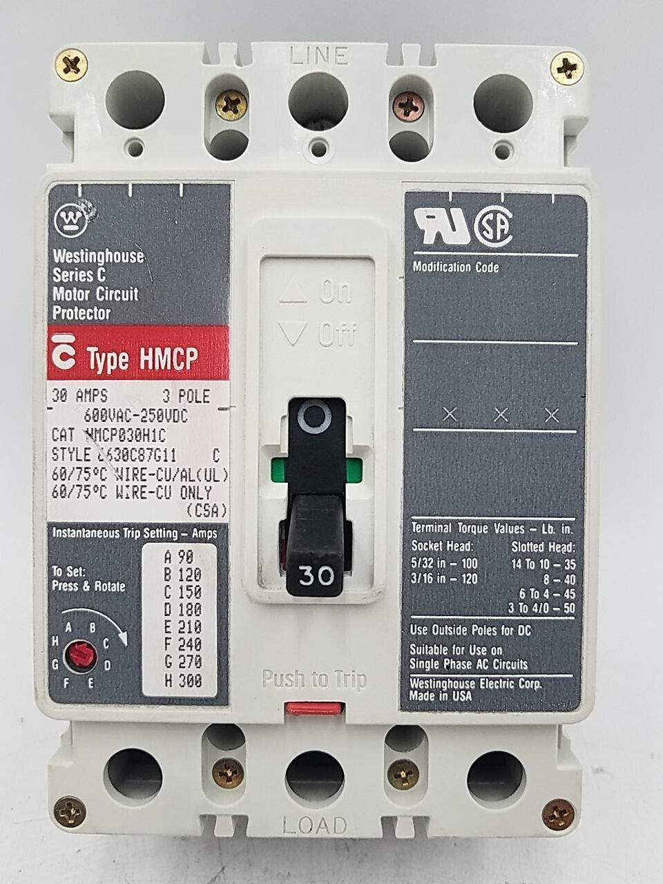 Eaton HMCP030H1C New