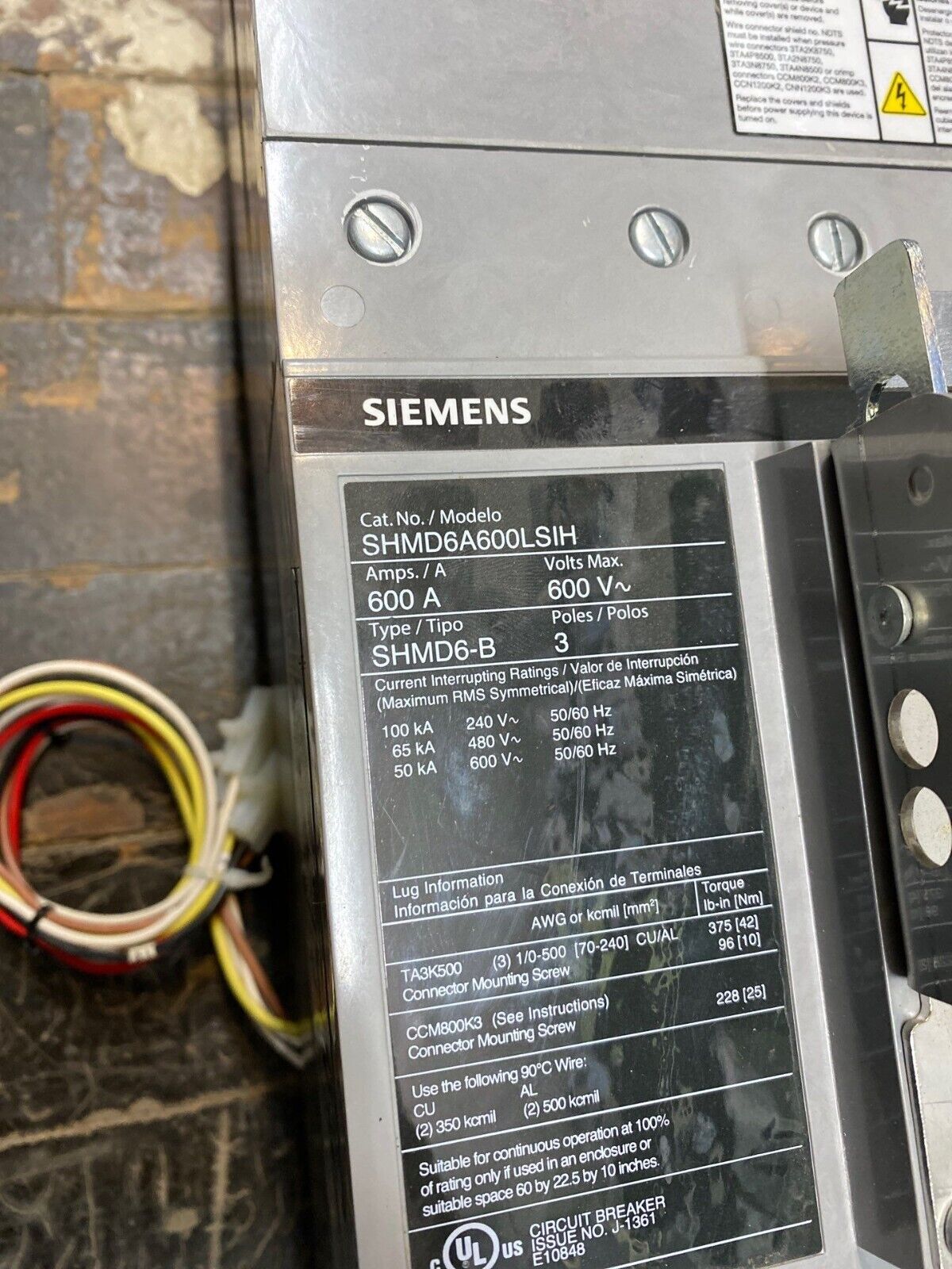 Siemens SHMD6A600LSIH Used