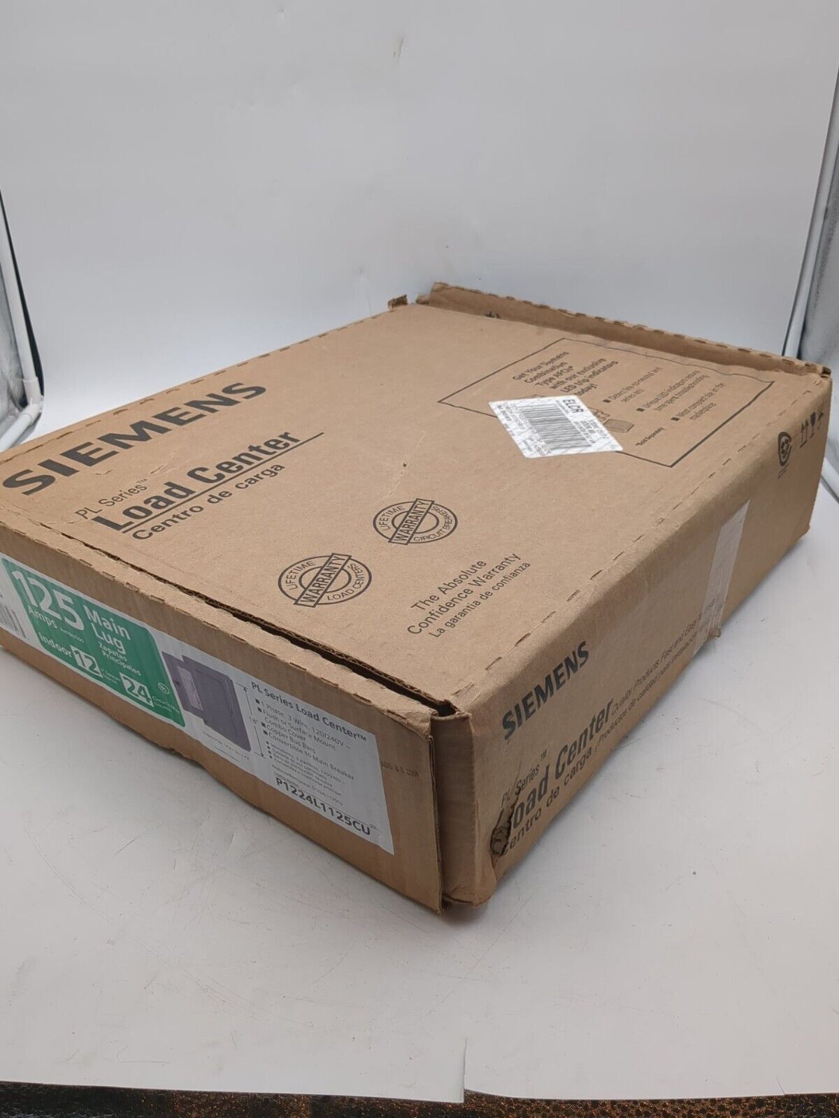 Siemens P1224L1125CU Main Lug Load Center 125A 120/240V Type 1 Indoor 12 Space New