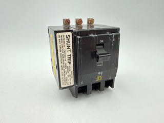 Square D QOB3601021 Circuit Breaker 100A 3P 240V Shunt Trip 100 Amp 3 Pole QOB Used