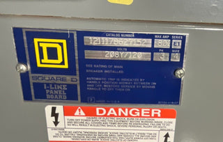 Square D I-Line Panelboard 800A 208/120V 3PH 4W MCB Panel 800 Amp 48Cir MAP36800 Used