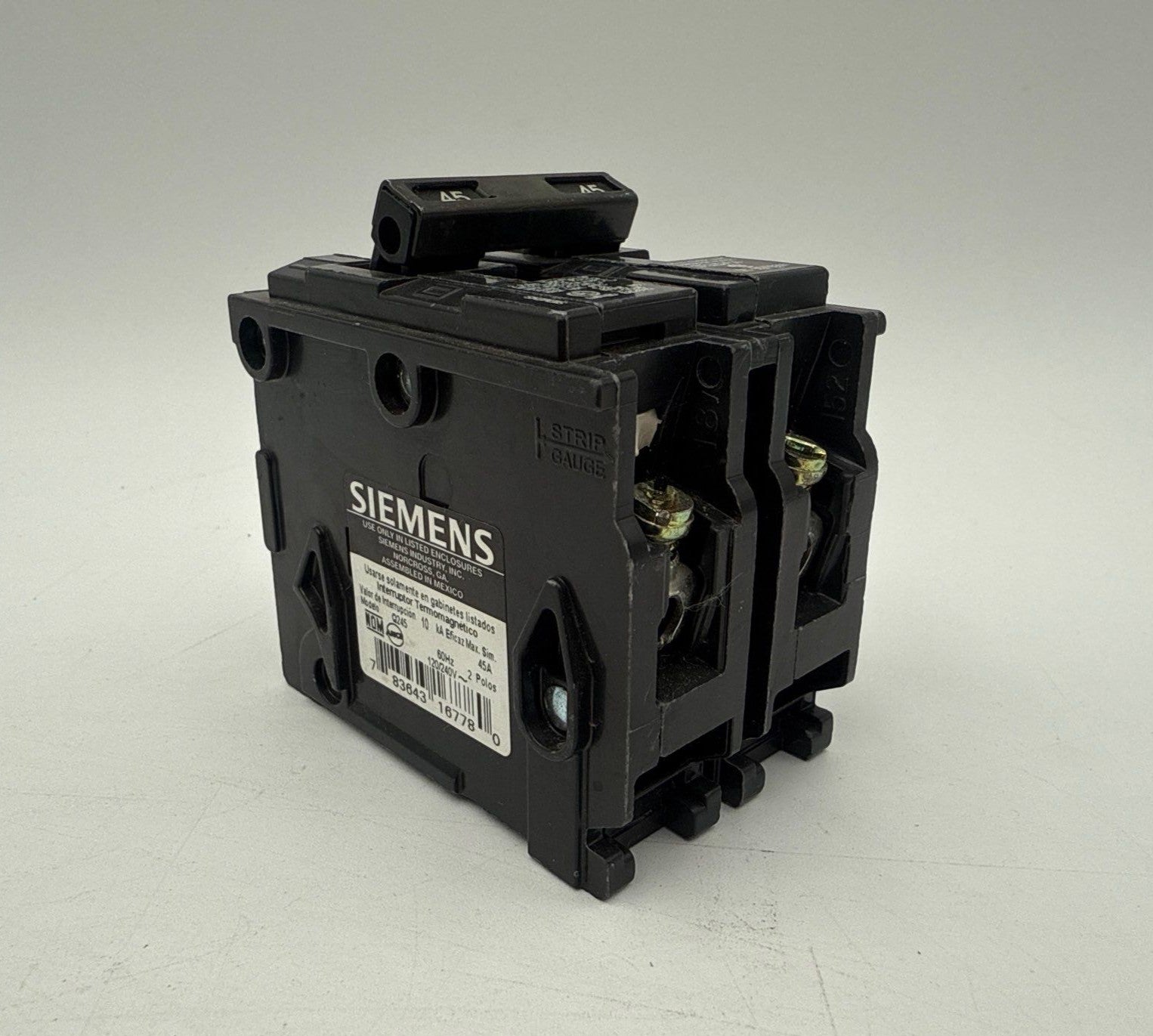 Siemens Q245 Plug On Circuit Breaker 45A 2P 120/240V QP 45 Amp 2 Pole New