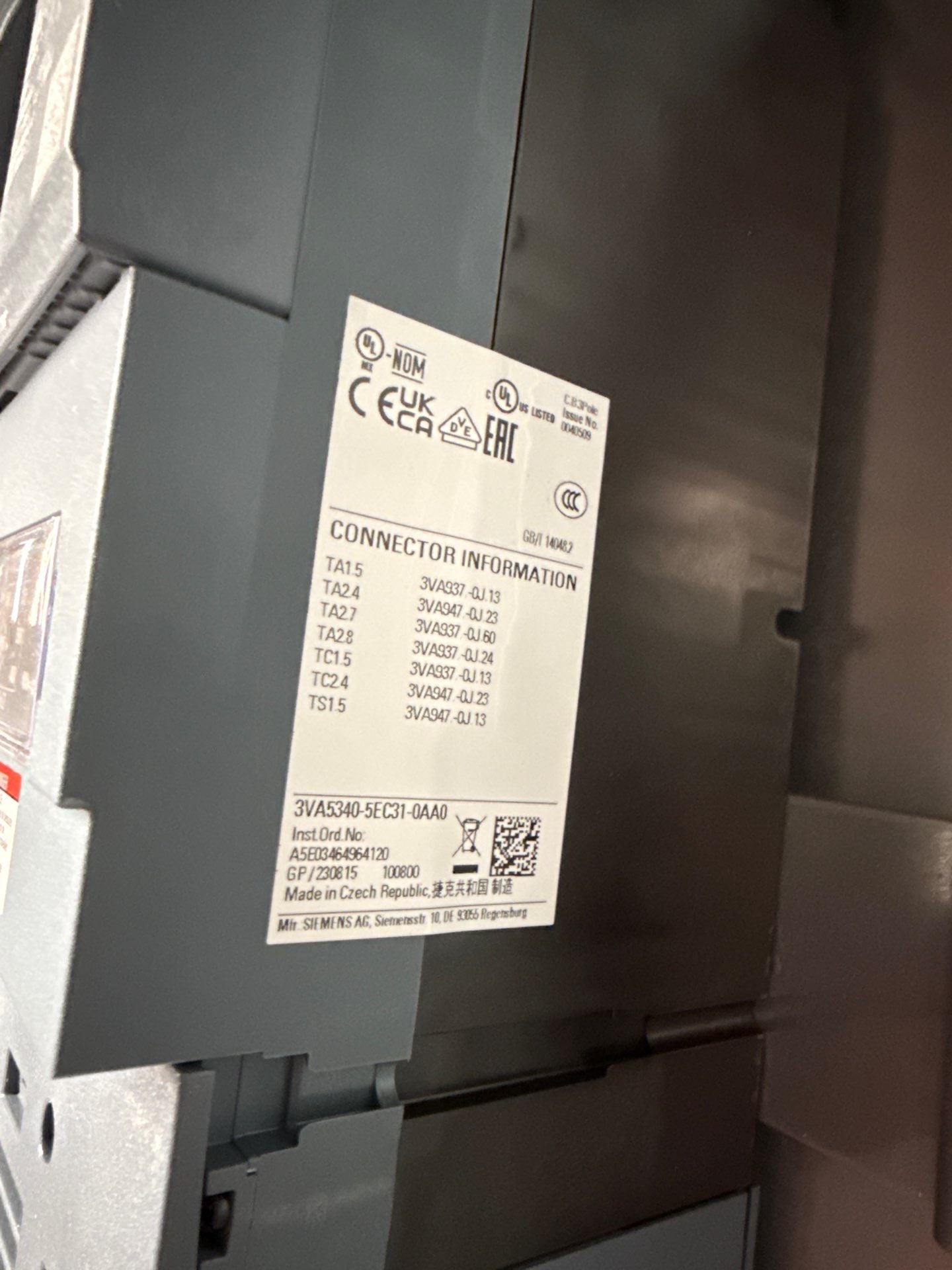 Siemens P1 P1C66VE400CBSN Panelboard 400A 208/120V 3PH 4W MCB Panel 400 Amp New