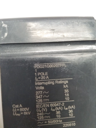 Eaton PDG21G0020TFFL Used