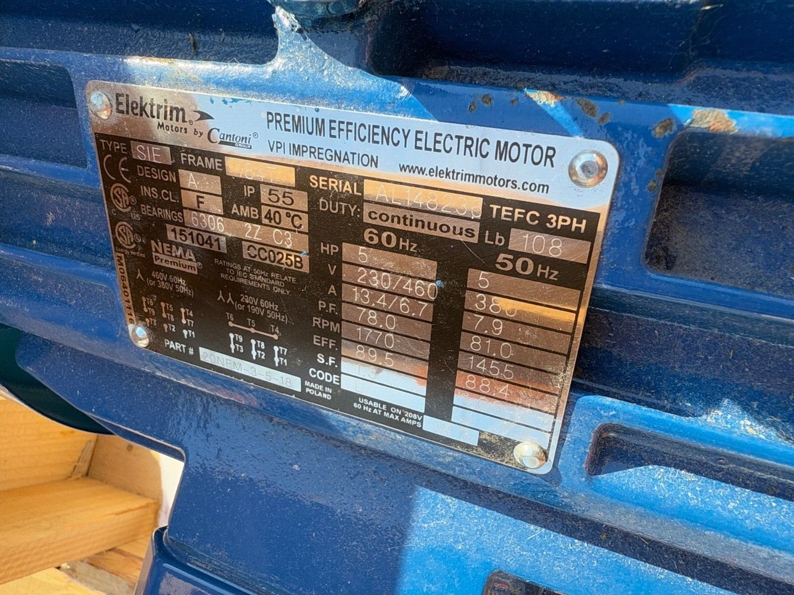 Elektrim 184T-Electric-Motor New