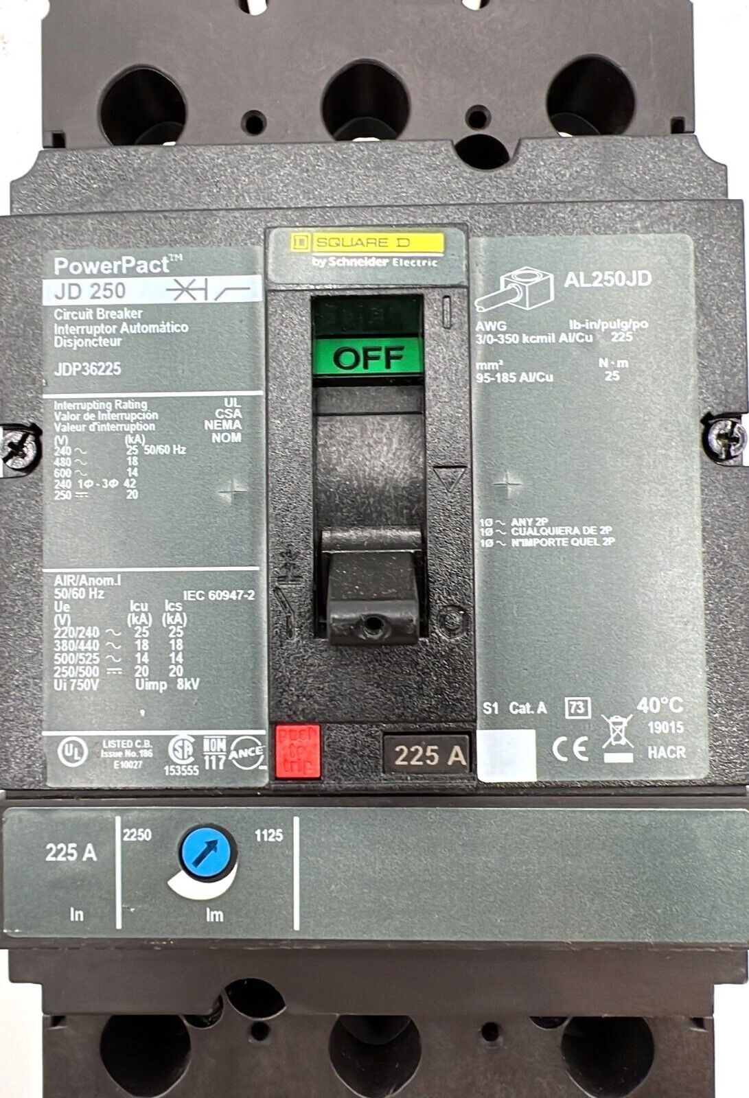 Square D JDP36225 Used