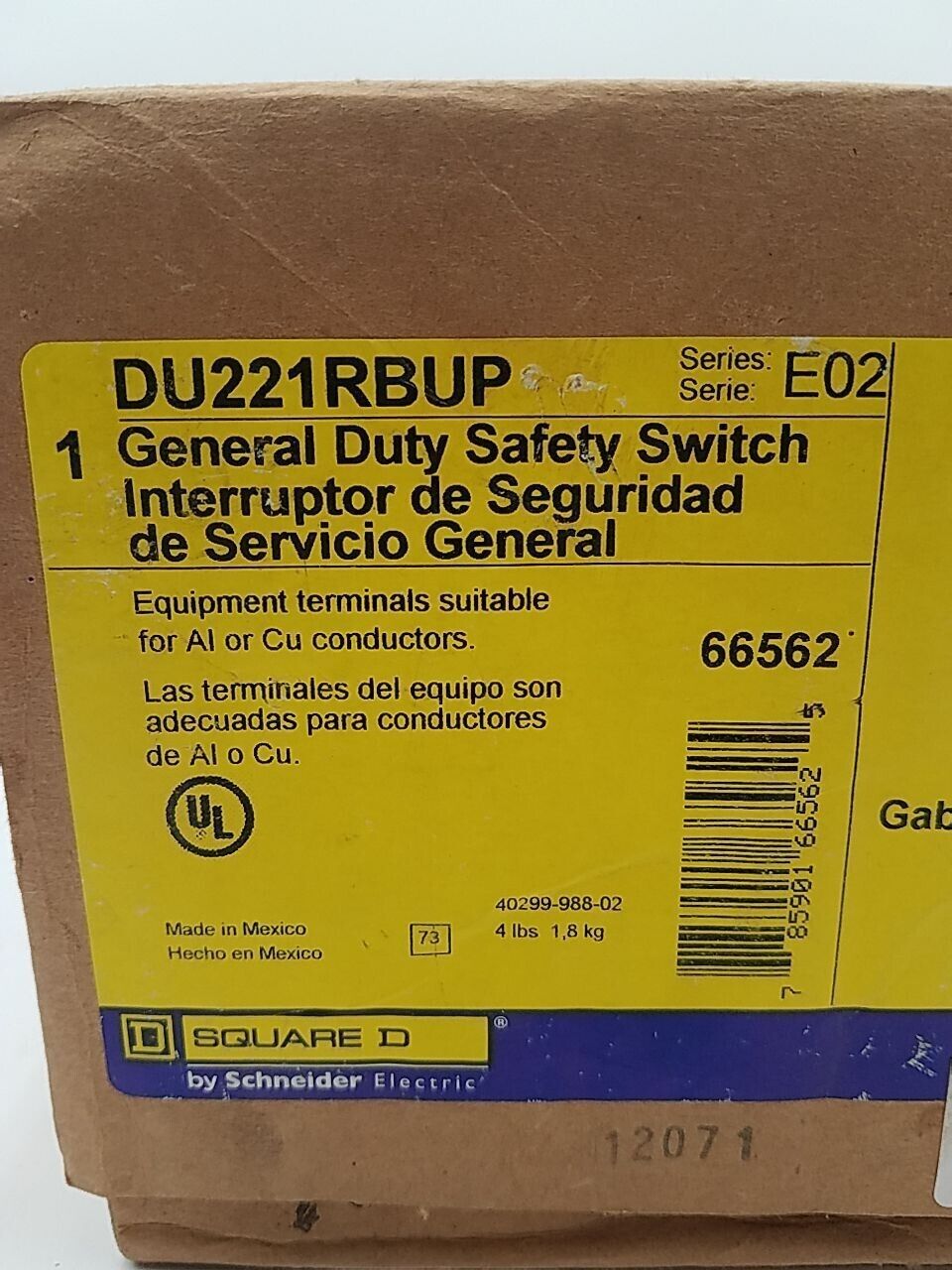 Square D DU221RBUP New