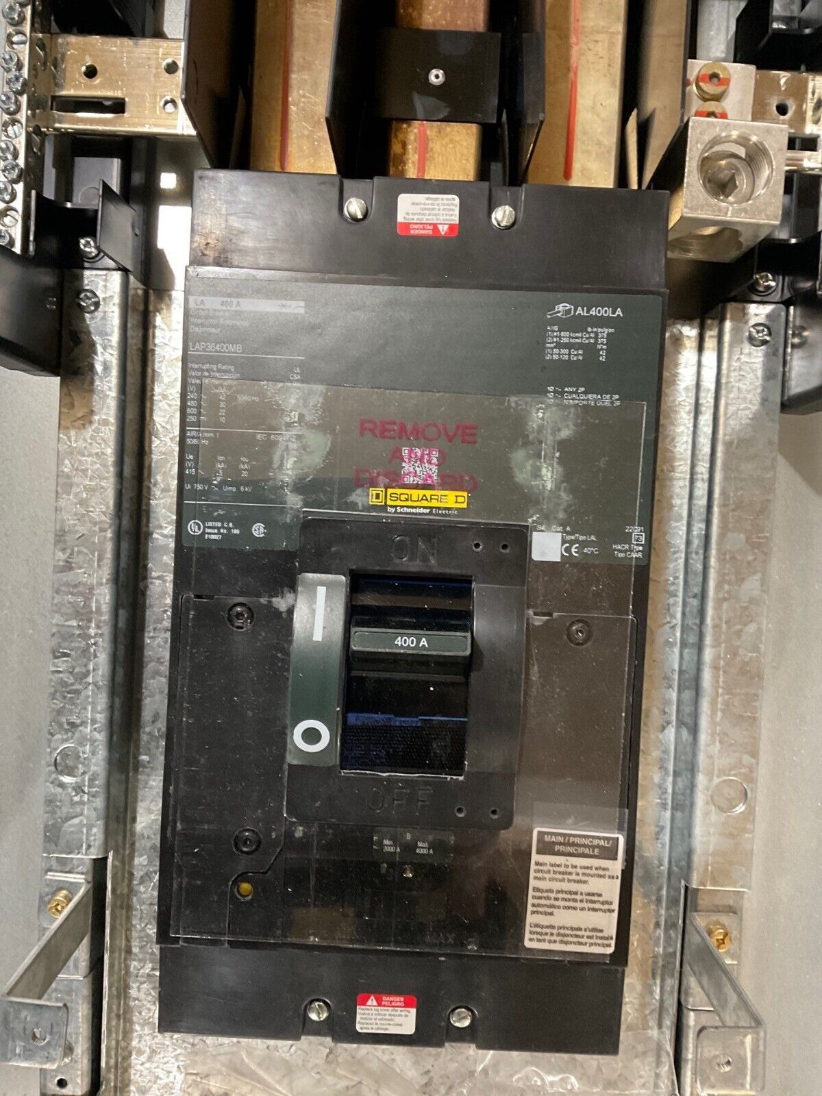 Square D NF Panelboard 400A 480/277V 3PH 4W Main LAP36400MB MCB Indoor Encl P670 New