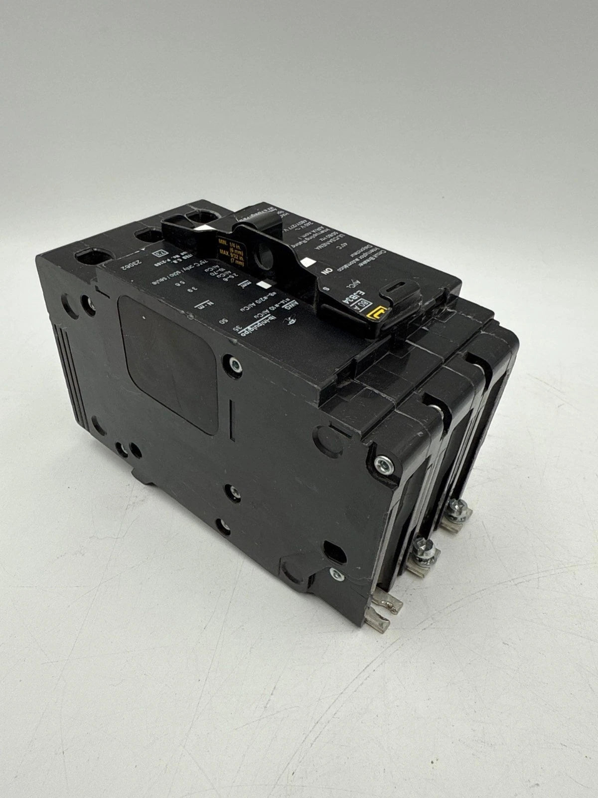 Square D EJB34080 Circuit Breaker 80A 3P 480/277V EJB Bolt On 80 Amp 3 Pole Used