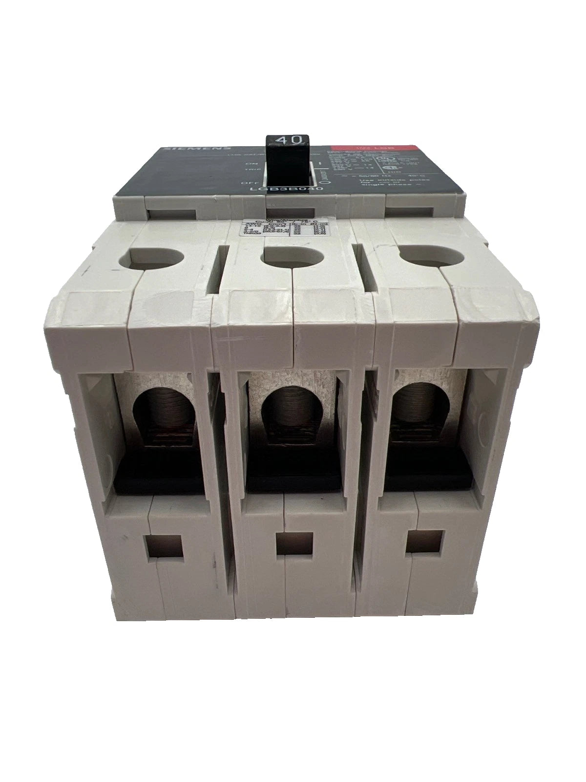 Siemens LGB3B040B Bolt On Circuit Breaker 3 Pole 40 Amp 600v LGB 40A 3P 600 Volt New