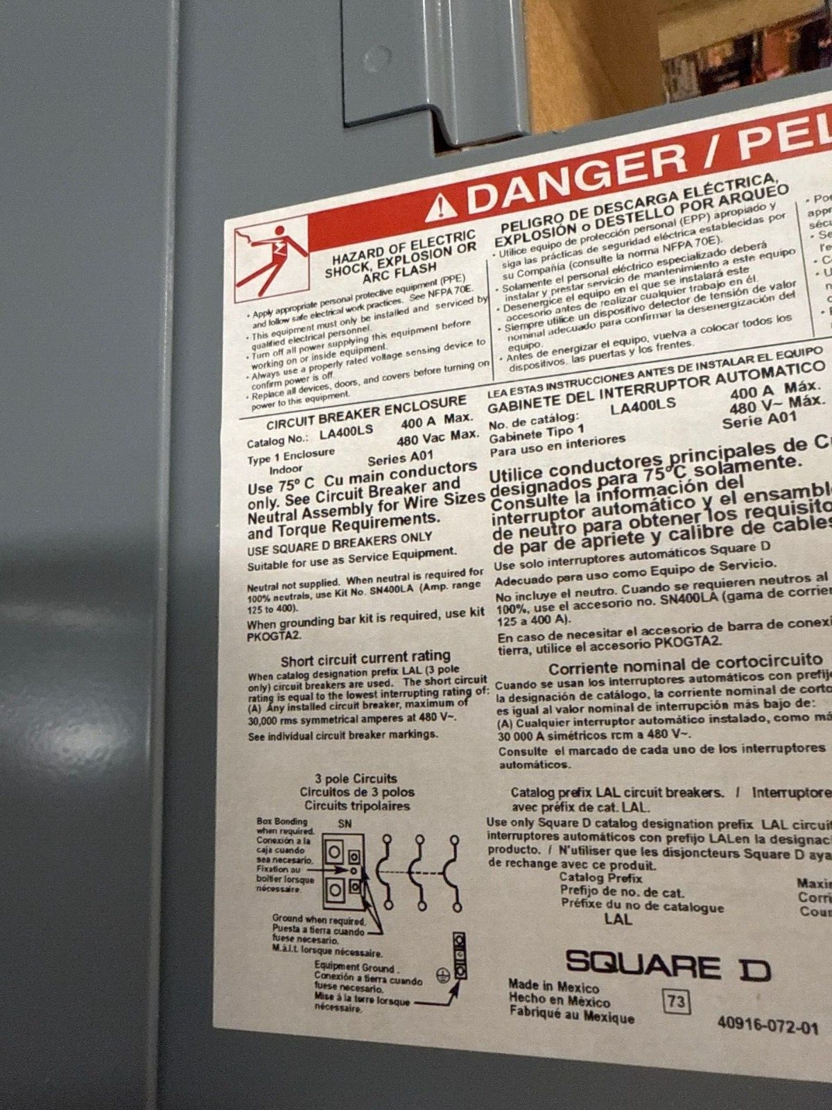 Square D LA400LS New