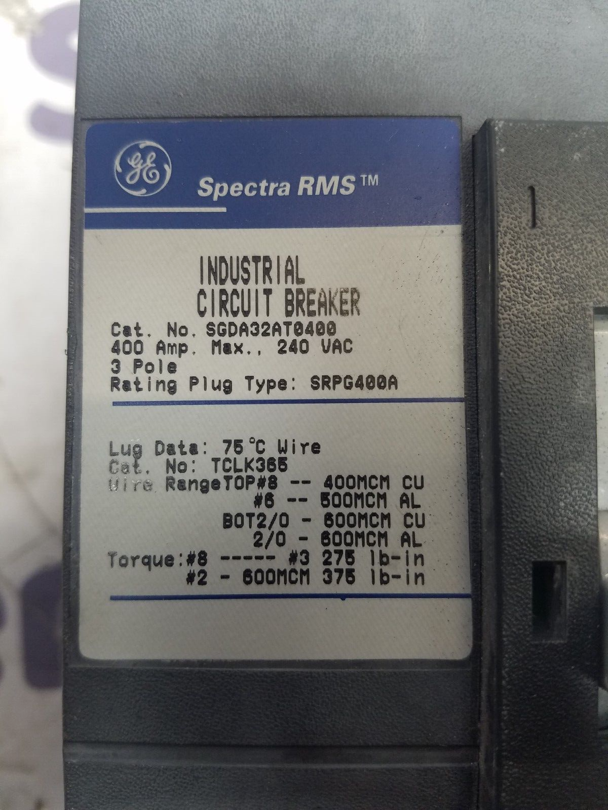 GE SGDA32AT0400 Used