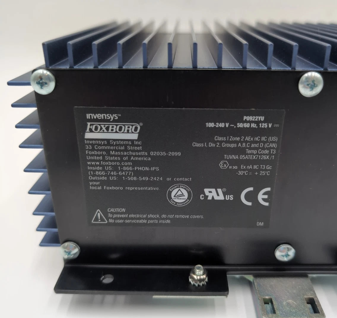 FOXBORO INVENSYS FPS400-24 I/A Series P0922YU Rev M Power Supply USED Used