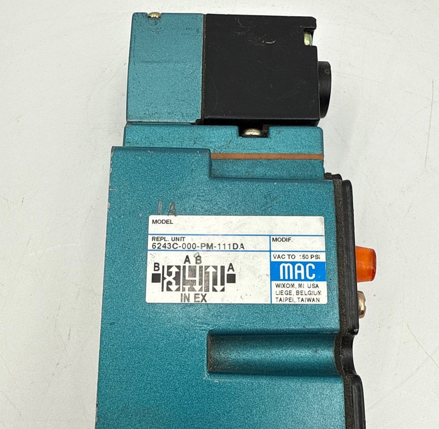 MAC 6243C-000-PM-111DA Solenoid Valve PME-111DAAG New