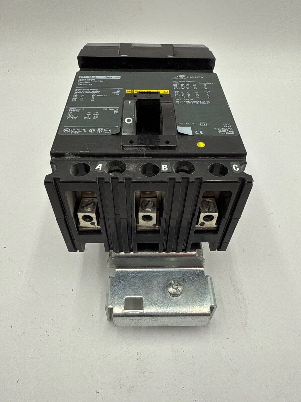 Square D FH36015 Used
