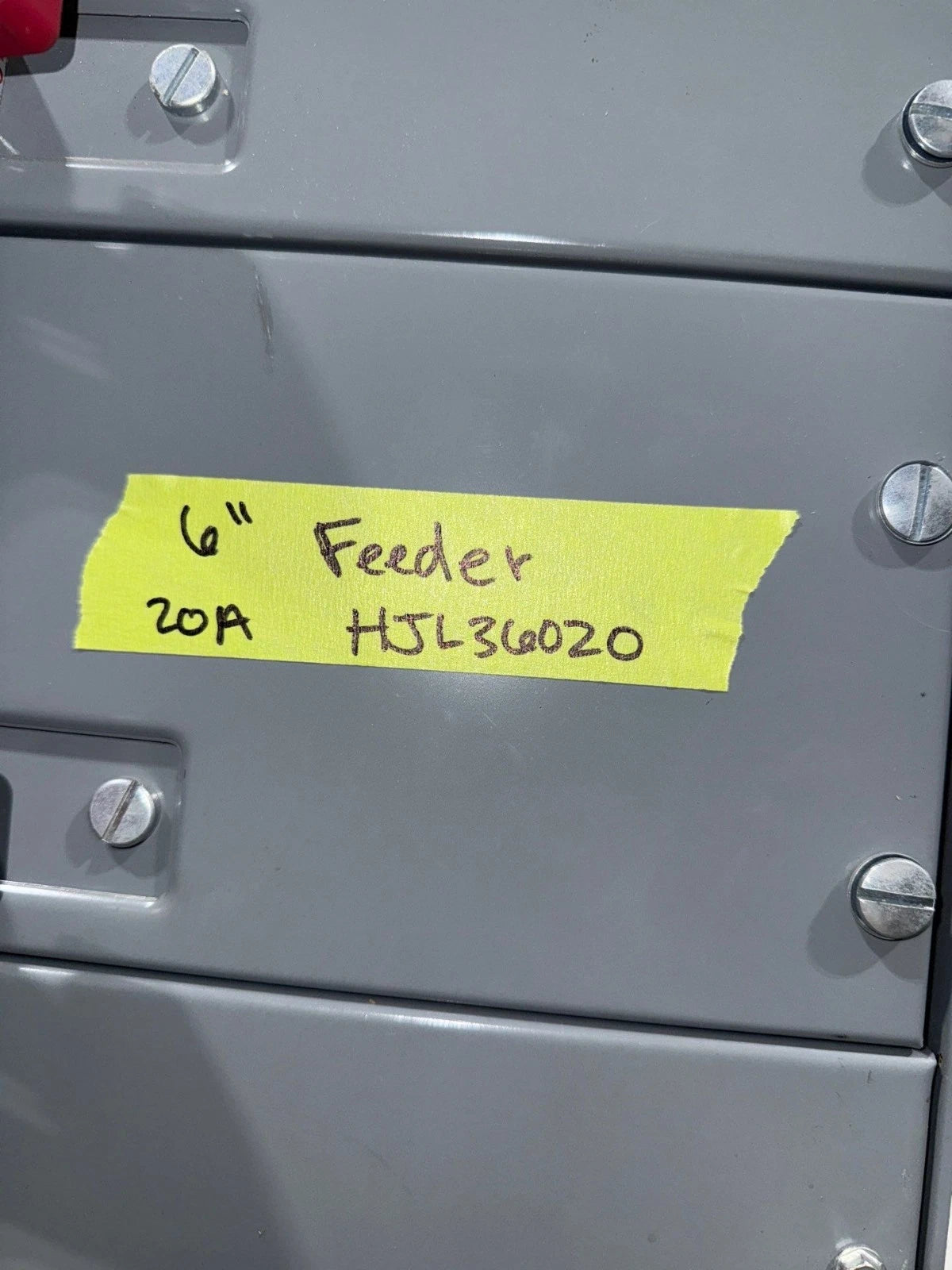 6" Square D Model 6 20A MCC Feeder Bucket 20 Amp HJL36020 Breaker HJL New