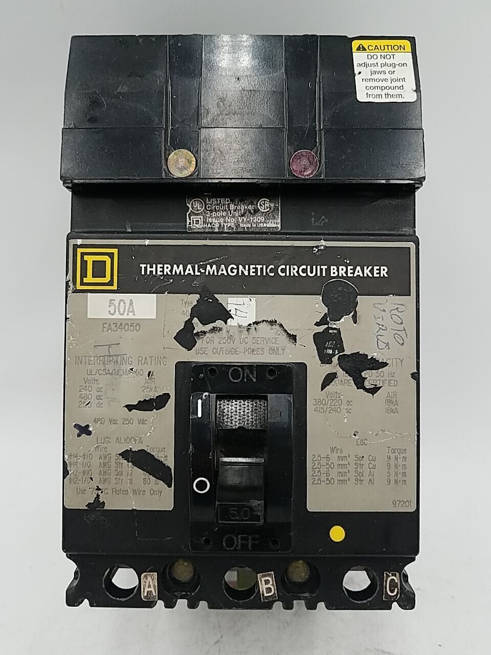 Square D FA34050 Used