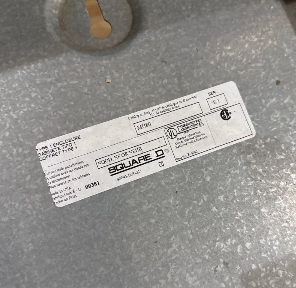 Square D NQOD Panelboard 250A 400A 208/120V 3PH 4W 42 Circuit MCB Indoor Encl P302 Used