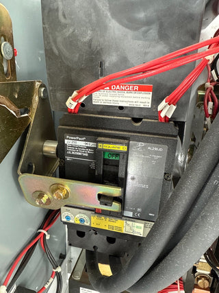 Square D Model 6 21" Combo MCC Bucket Size 4 Starter 250A Breaker Used