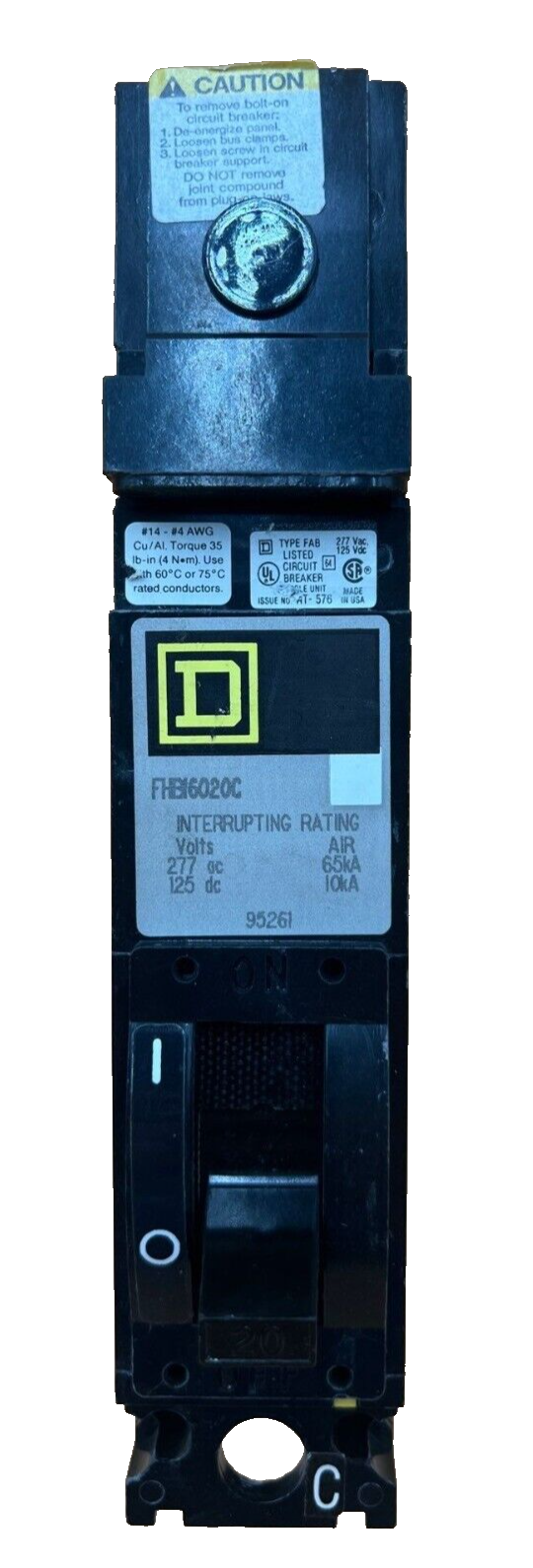 Square D FHB16020C Used