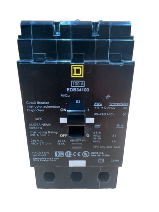 Square D EDB34100 New
