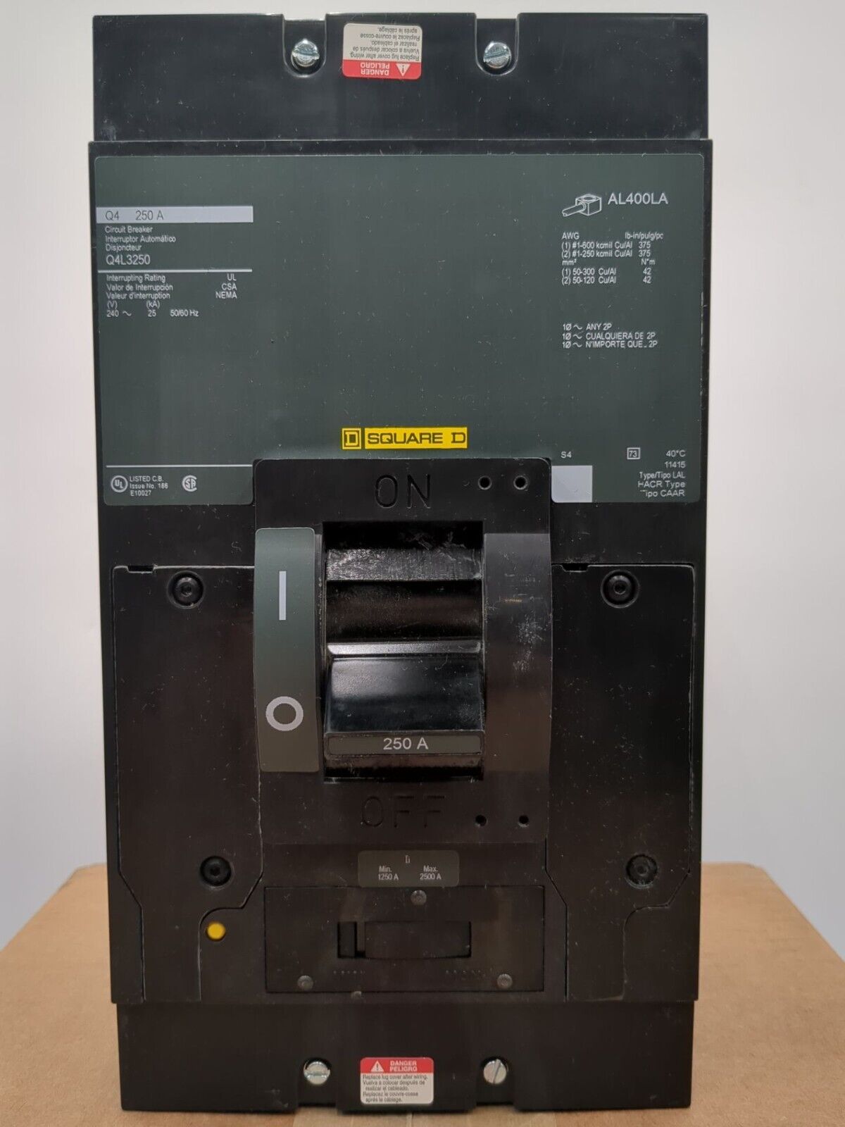 Square D Q4L3250 New